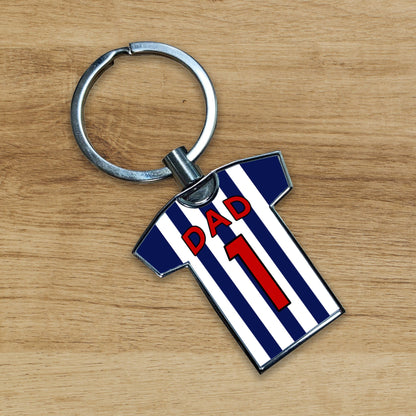 Football Shirt Metal Keyring