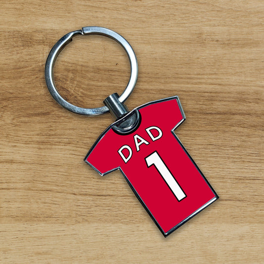 Football Shirt Metal Keyring
