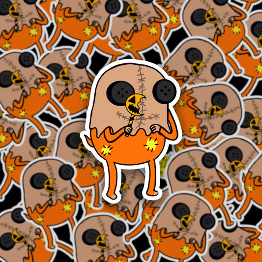 Sam from Trick 'r Treat in the Adventure Time style Sticker