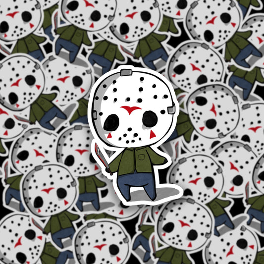 Cute Jason from Friday 13th Sticker
