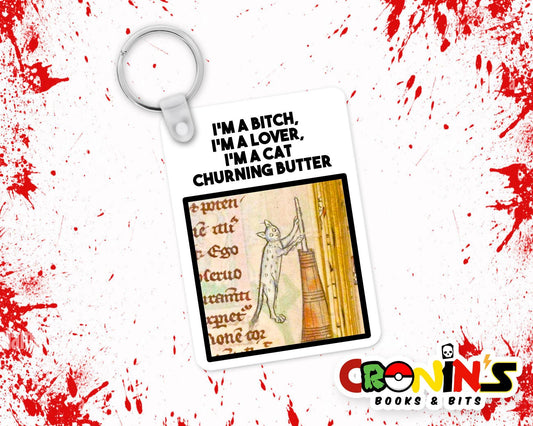 MDF Double Sided Keyring - Funny Medieval Art