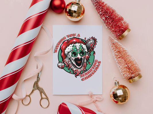 Terrifier Art the Clown Christmas Card