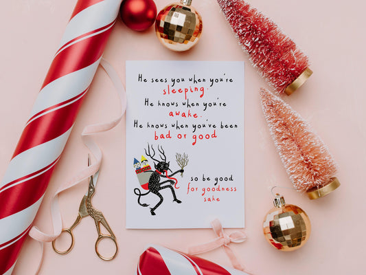 Krampus Alternative Christmas Card