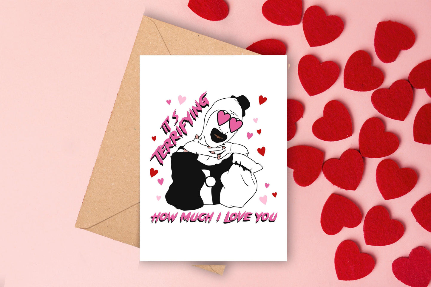 Terrifier Art the Clown Valentines Card