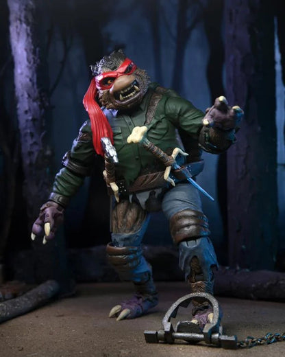 NECA Universal Monsters x Teenage Mutant Ninja Turtles Ultimate Raphael As Wolfman 7" Action Figure