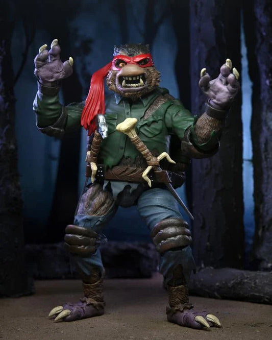 NECA Universal Monsters x Teenage Mutant Ninja Turtles Ultimate Raphael As Wolfman 7" Action Figure