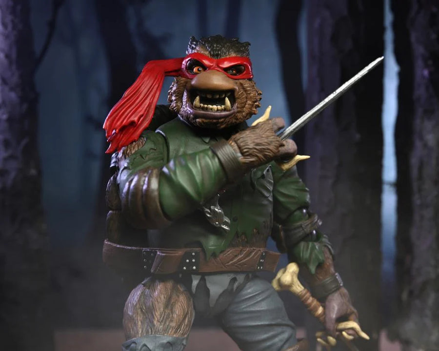 NECA Universal Monsters x Teenage Mutant Ninja Turtles Ultimate Raphael As Wolfman 7" Action Figure