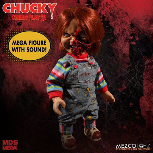 MEZCO Chucky Pizza Face 15" Pizza Face with sound