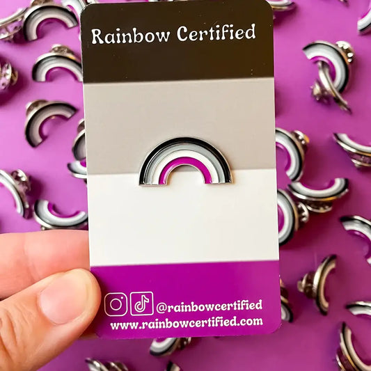 Asexual LGBTQ+ Rainbow Pin