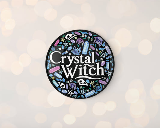 Crystal Witch 32mm Badge