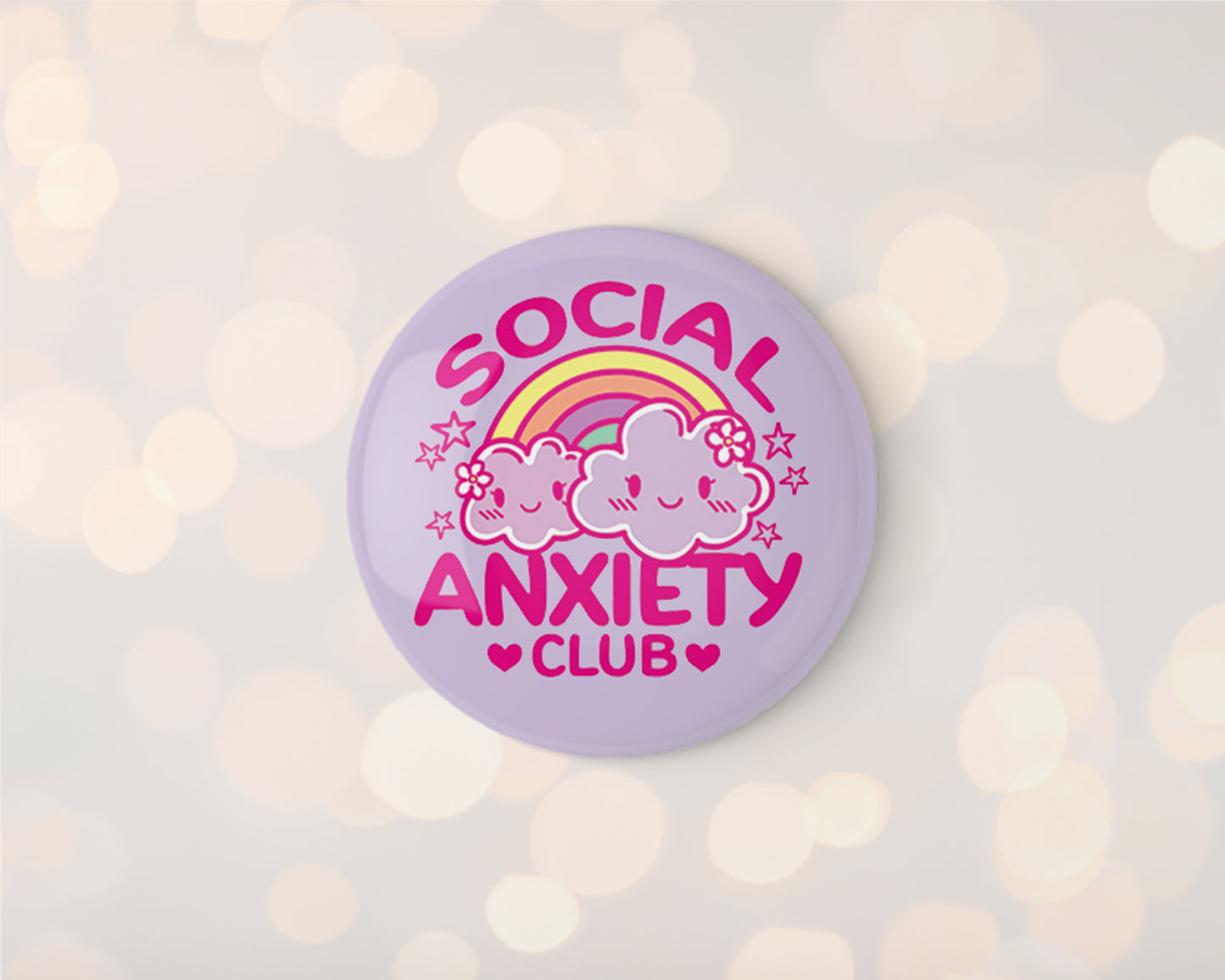 Social Anxiety Club 32mm Badge