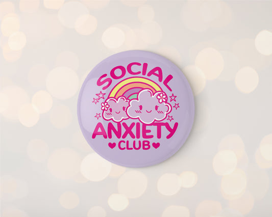 Social Anxiety Club 32mm Badge