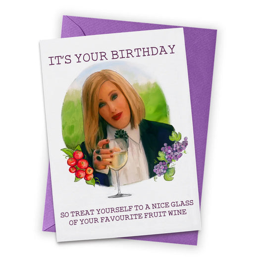 Moira Wine Schitt Birthday Card