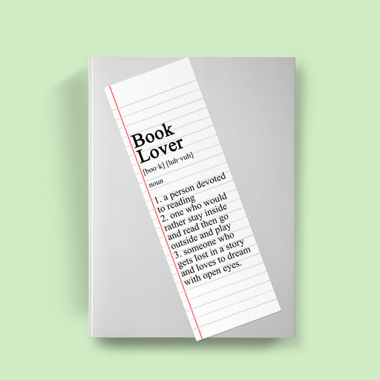 Book Lover Definition Bookmark