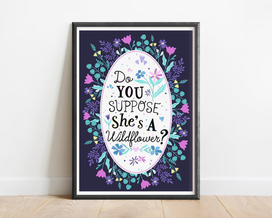Wildflower Quote Art Print